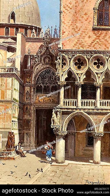 Brandeis Antonietta - Porta Della Carta Doge's Palace Venice 2 - Czech Republic and Slovakia School - 19th Century