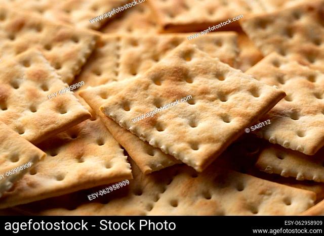 Crackers placed throughout the screen. Close-up