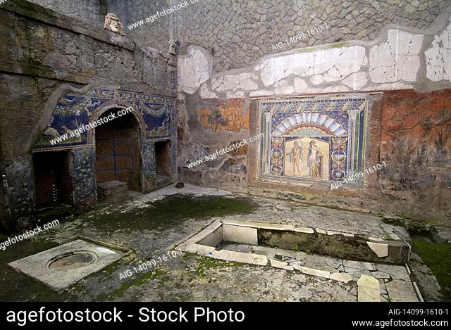 House of Neptune and Amphitrite, the Roman ruins of Herculaneum, Italy | NONE |