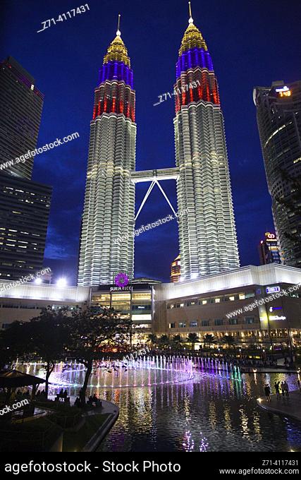 Malaysia, Kuala Lumpur, Petronas Towers, skyline,