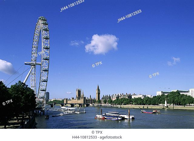 Big Ben, Boats, Britain, British Isles, City, England, Great Britain, Europe, Houses of Parliament, Landmark, London