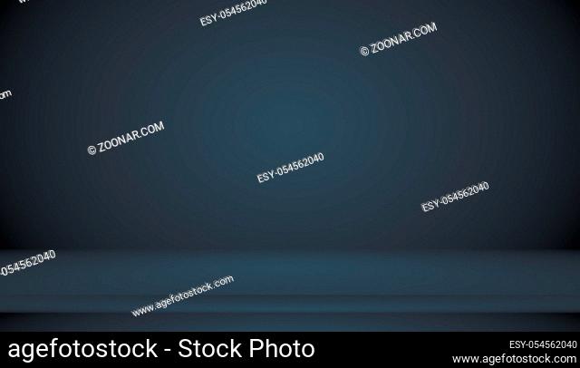 Abstract Smooth Dark blue with Black vignette Studio well use as background, business report, digital, website template, backdrop