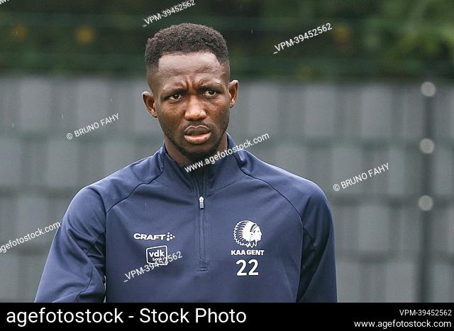 Gent's Sulayman Marreh pictured during a training session of Belgian soccer team KAA Gent, Wednesday 17 August 2022 in Gent