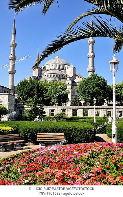 Sultan Ahmet I Mosque or Blue Mosque, built by the architect Davut Aga between 1603 and 1616  East view  UNESCO World Heritage
