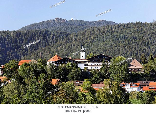 Bodenmais and Great Arber mountain , Bavarian Forest Bavaria Germany