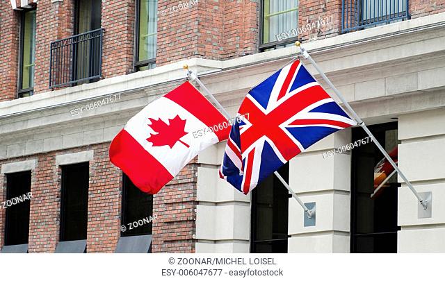 Canada Great Britain Flags
