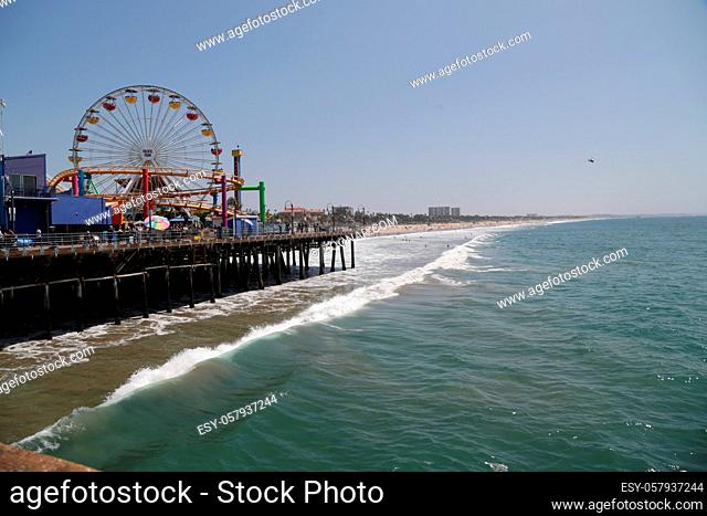 in USA los angeles santa monica the beach and the pier