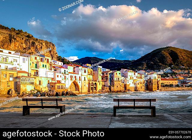 Cefalu, medieval village of Sicily island, Province of Palermo, Italy. Europe