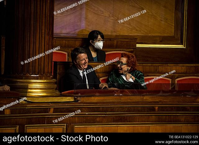 Matteo Renzi during for the Italian Parliament inaugural session at Senate of the Republic on October 13, 2022 in Rome, Italy