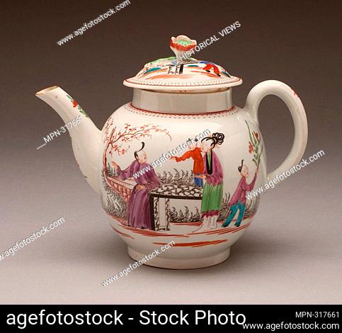 Worcester Royal Porcelain Company. Teapot - About 1765 - Worcester Porcelain Factory Worcester, England, founded 1751. Soft-paste porcelain with polychrome...
