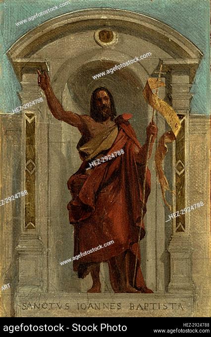 Sketch for the Church of Notre-Dame-de-Bonne-Nouvelle: Saint John the Baptist, c1840. Creator: Auguste Hesse