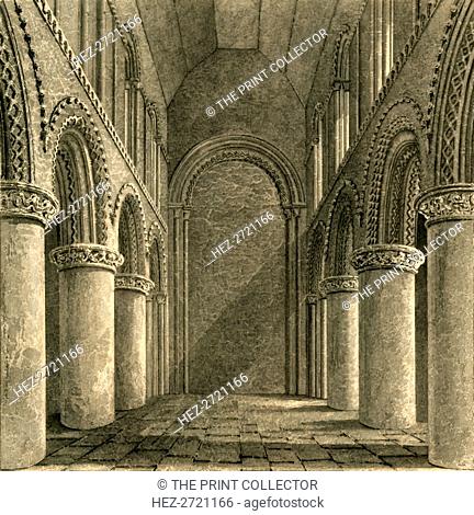 'Nave of Steyning Church', 1835. Creator: Unknown