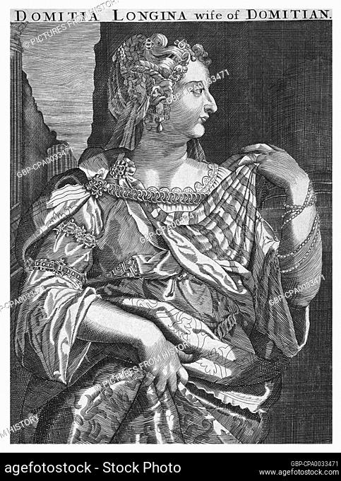 Domitia Longina (53/55-126/130 CE) was wife to Domitian and an empress of Rome. She divorced her previous husband, Lucius Aelius Lamia