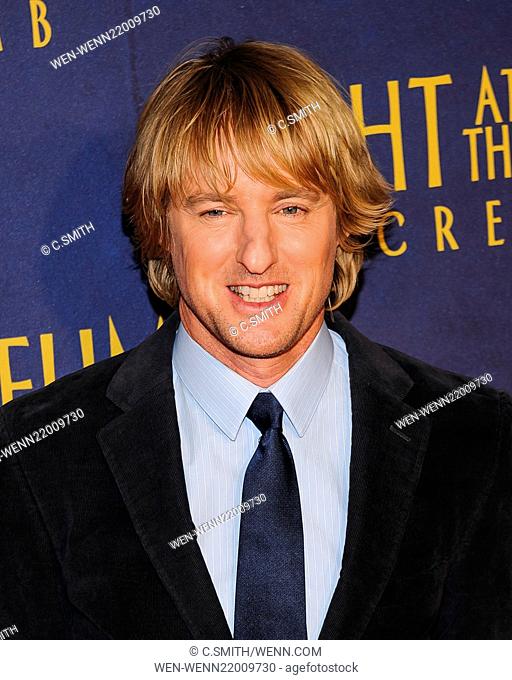 New York Premiere of 'Night at the Museum: Secret of the Tomb' at The Ziegfeld Theater - Red carpet arrivals Featuring: Owen Wilson Where: New York City