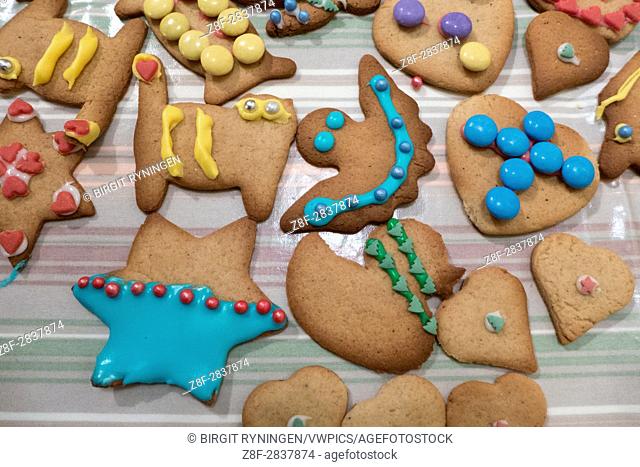 Decorated ginger breads for Christmas