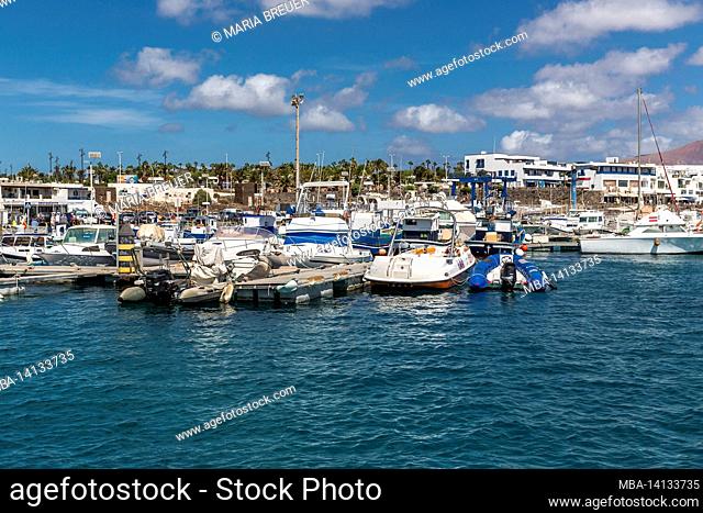 port of playa blanca, lanzarote, canaries, canary islands, spain, europe