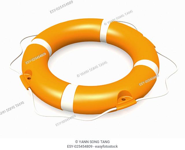 Life buoy concept image with hi-res rendered artwork that could be used for any graphic design