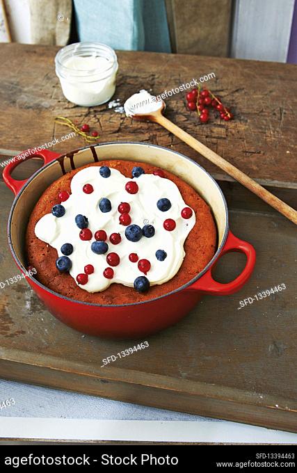 A cake in a pot