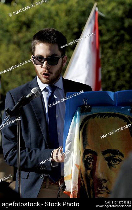 Madrid, Spain; 22/11/2020.- Young speaker..Tribute to the coup general Francisco Franco on the anniversary of his death on 20/11/1975