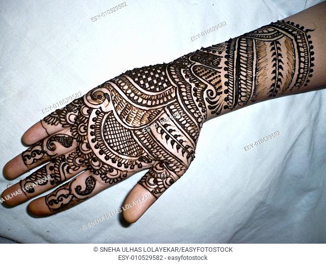 Henna or Mehandi hand , Goa, India