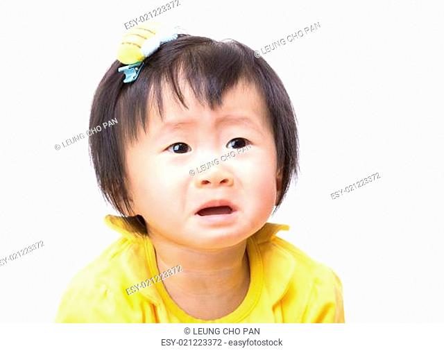 Asia baby girl crying