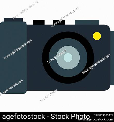 Camera icon in flat style on a white background