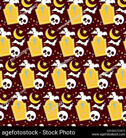 you can use Happy halloween seamless pattern with scary arm, bat, bones, skull to design banners, posters, backgrounds, print POD...etc