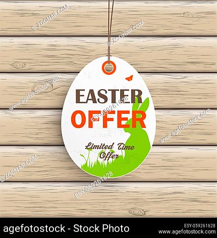 Price sticker with text Easter Offer. Eps 10 vector file
