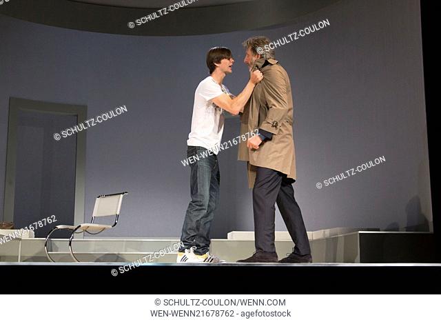 Rehearsel for the theatre play Zorn at Hamburger Kammerspiele. Featuring: Jonathan Beck, Rufus Beck Where: Hamburg, Germany When: 05 Sep 2014 Credit:...