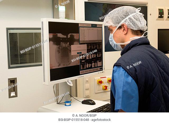 Reportage in the stereotactic neurosurgery operating theatre in Pasteur 2 Hospital, Nice, France. Treating Parkinson’s disease through deep brain stimulation