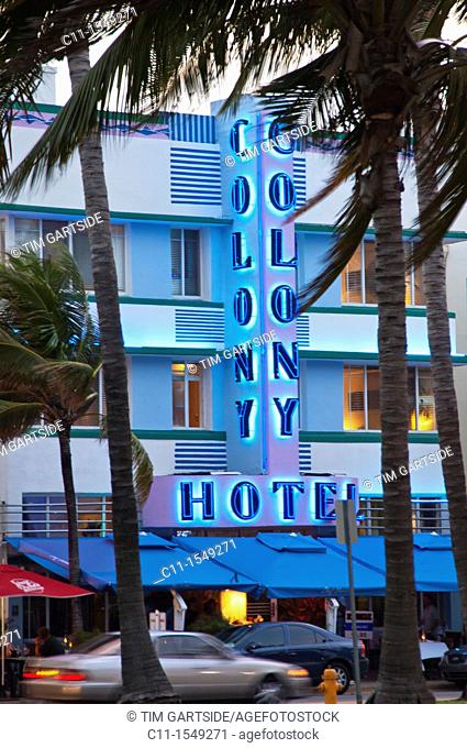 Colony Hotel, south beach Miami, Florida, USA