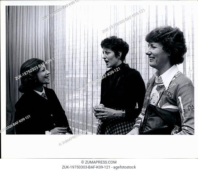 Mar. 03, 1975 - International Woman's Day Conference United Nations. Photo shows From left Princess Ashraf of Iran, Germaine Greer, writer, a Elizabeth Reid
