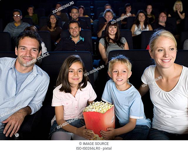 A family watching a movie