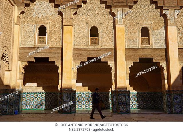 Madrassa Ali Ben Youssef , Marrakech, UNESCO World Heritage Site, Ali Ben Youssef Medersa , Morocco, Maghreb, North Africa