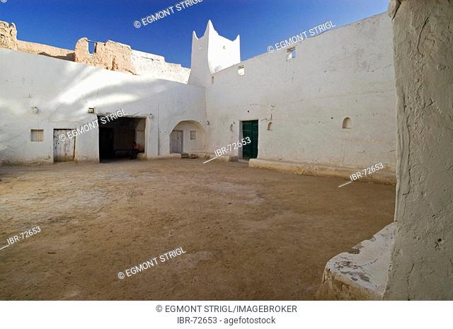White mosque in the historic center of Ghadames, Ghadamis, Unesco world heritage site, Libya
