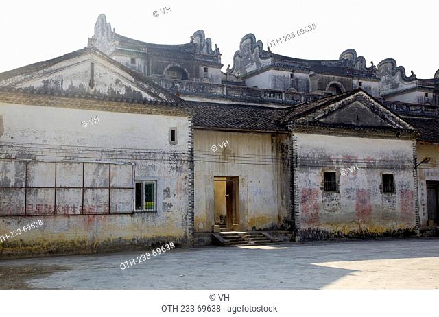 The Xue Fa ancestral hall built in 1923-1935 by Zhu family. An architecture of mixture of east and the west at Yangshan prefecture, Guangdong, China