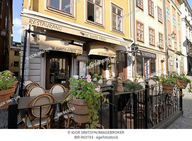De Swarta Faren restaurant, Stortorget street, Historic centre of Stockholm, Sweden, Scandinavia, Europe