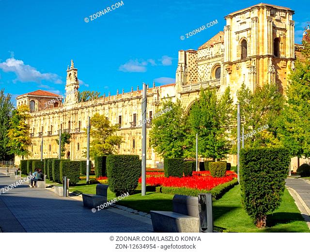 Hostal San Marcos is a beautiful complex of Renaissance buildings of a former convent, monastery and hospital on the San Marcos square (plaza)- Leon