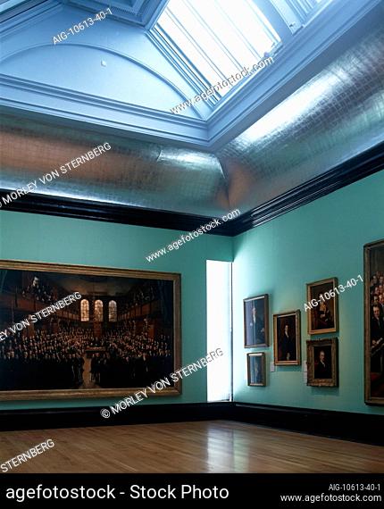National Portrait Gallery Extension - The Regency Wing, London, England. CZWG (Campbell, Zogolovich, Wilkinson & Gough)silver foil oak floors revitalised...