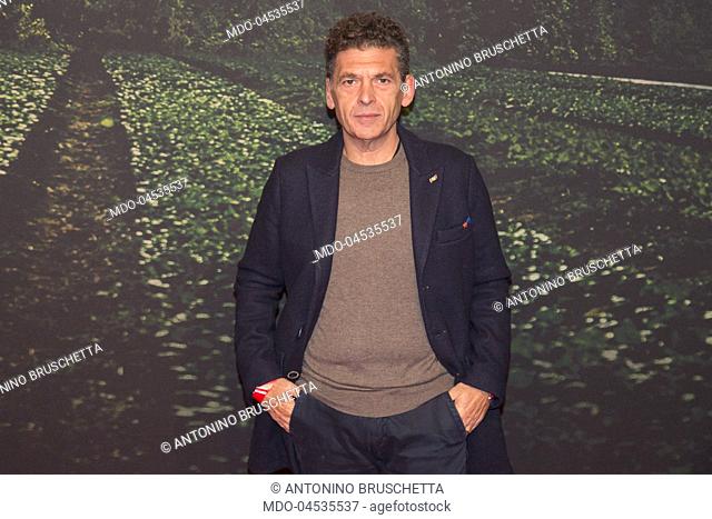 Italian actor Ninni Bruschetta (Antonino Bruschetta) attends Il Vegetale movie premiere. Milan, January 16th 2018