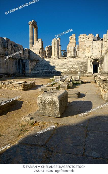 The sacred courtyard or Adyton. The Apollo Temple of Didyma (Didymaion) 10th C. BC-4th C. BC, destroyed by Darius I of Persia in 494 BC and reconstructed at the...