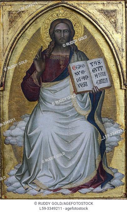 "Christ Enthroned", 1387, by Niccolò di Pietro Gerini (1345-1415)