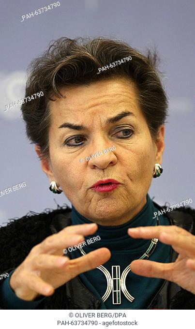 The Secretary General of the UN Climate Change Secretariat, Christiana Figueres, presents an action report with a view to the World Climate Summit, in Bonn