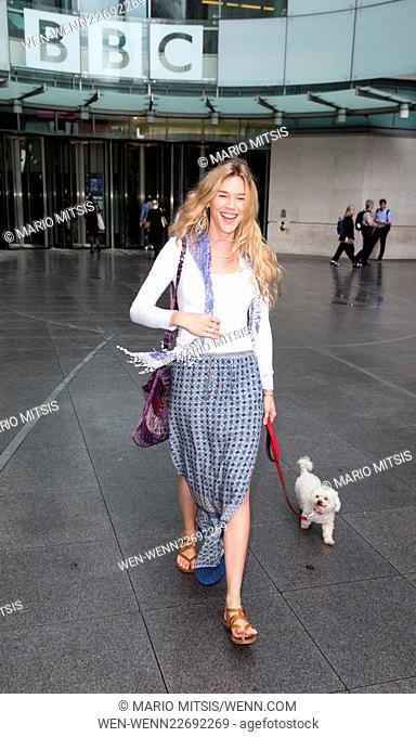 Joss Stone arriving at the BBC studios with her dog Dusty Featuring: Joss Stone Where: London, United Kingdom When: 15 Jul 2015 Credit: Mario Mitsis/WENN