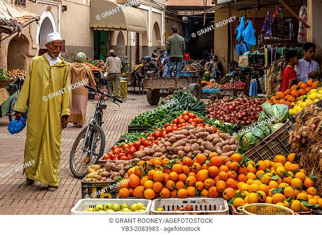 An Elderly Man Shopping In The Market, Taroudant, Sous Valley, Morocco