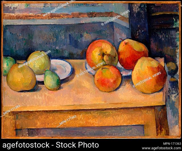 Still Life with Apples and Pears. Artist: Paul Cézanne (French, Aix-en-Provence 1839-1906 Aix-en-Provence); Date: ca. 1891-92; Medium: Oil on canvas;...
