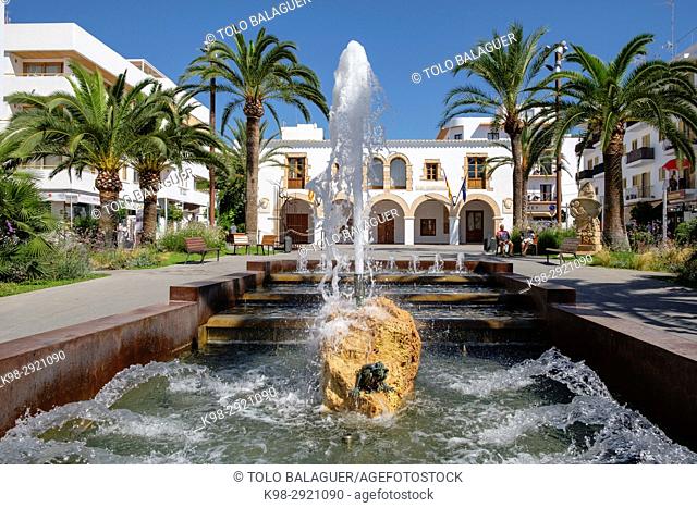Town Hall, paseo de S'Alamera, Santa Eulària des Riu, Ibiza, Balearic Islands, Spain