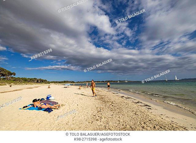 Carbó beach, Ses Salines, protected natural area, Majorca, Balearic Islands, Spain