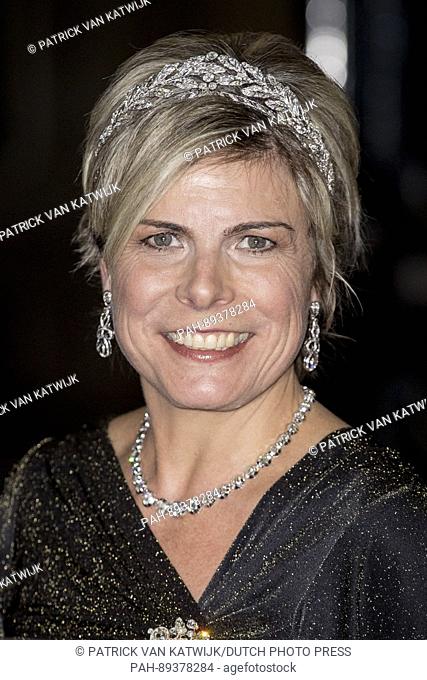 Princess Laurentien of The Netherlands host an state banquet for President Maurico Macri and his wife Juliana Awada of Argentina visit The business forum...