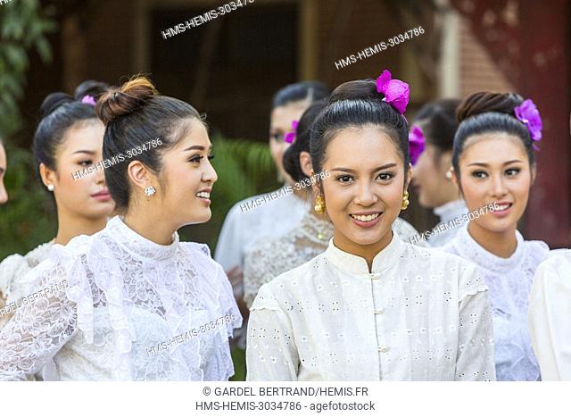 Thailand, Chiang Mai province, Chiang Mai, Wat temple Phan Tao, the election of Miss Chiang Mai 2017
